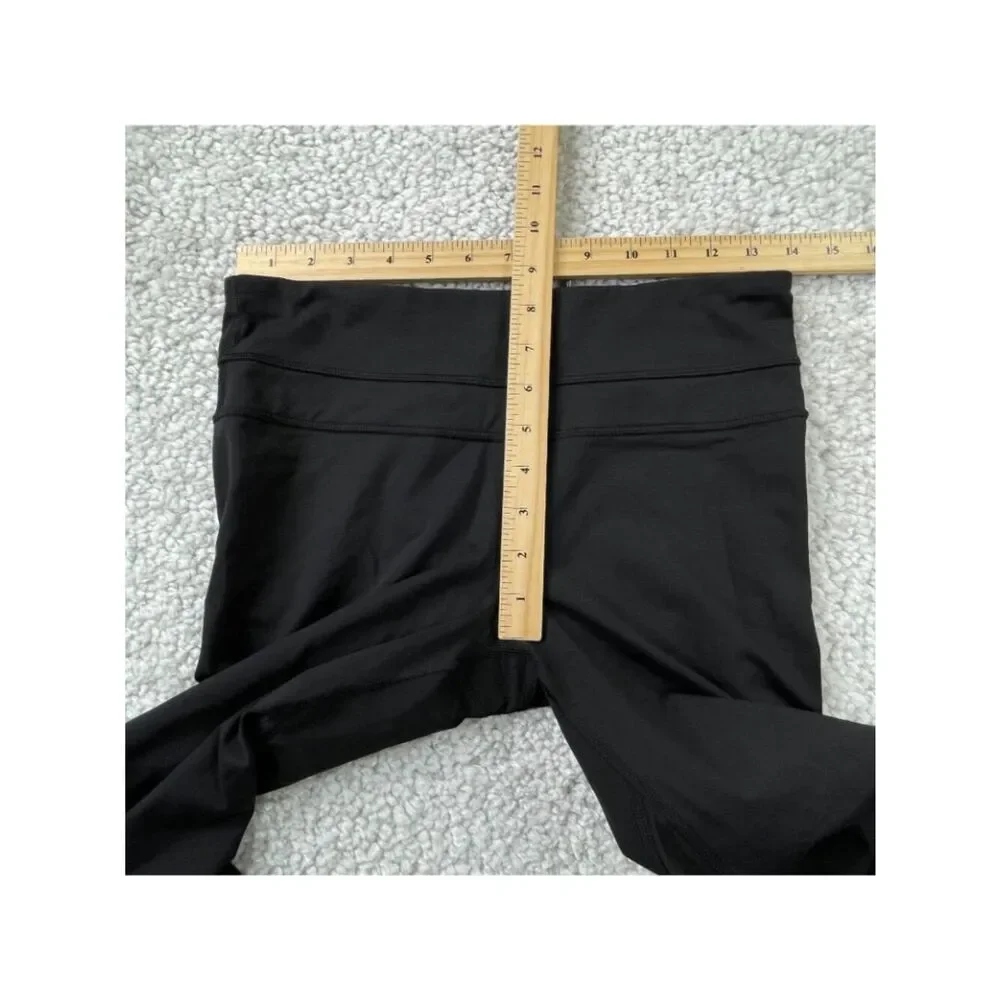 Lululemon Run Inspire Crop Legging Black Womens 6 FLAW
